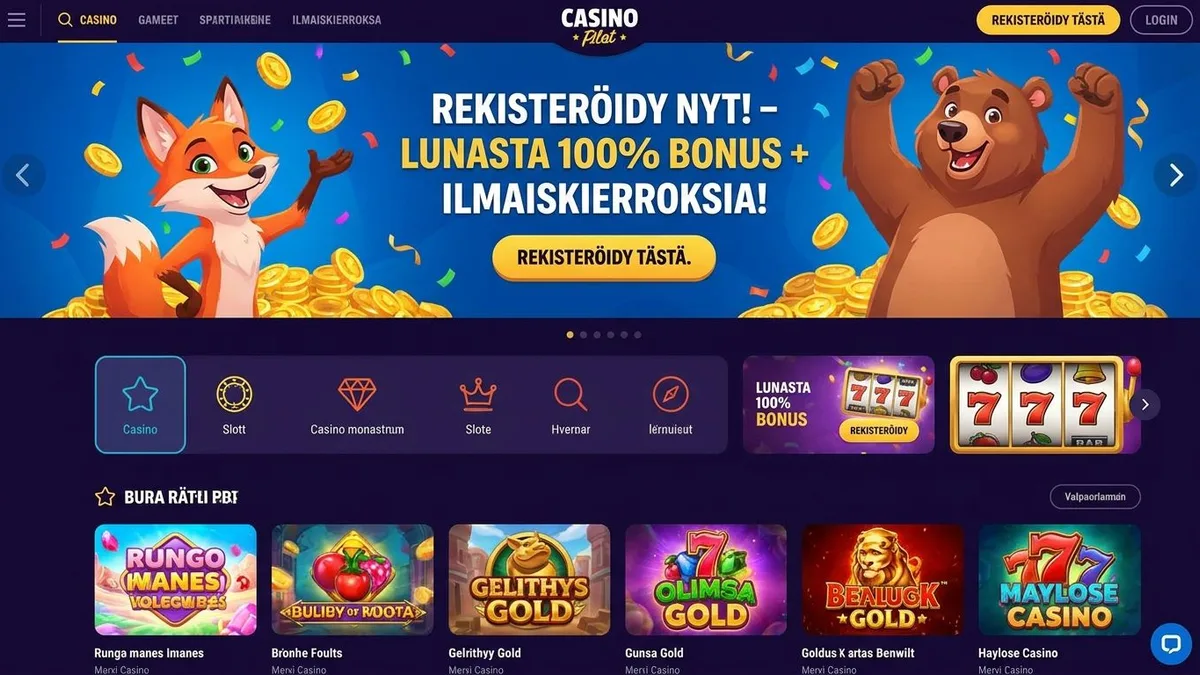 Rekisteröidy bonuksella